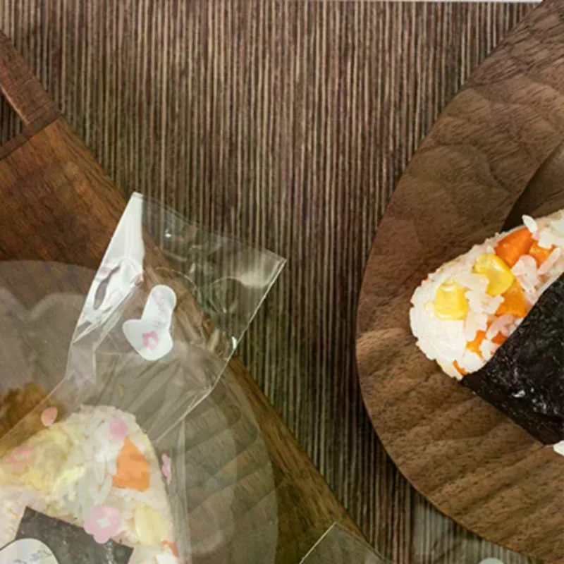 50Pcs Lovely Cartoon For Triangle Rice Ball Packaging Bag Nori Onigiri Sushi Bag Sushi Making Mold Bento Accessories