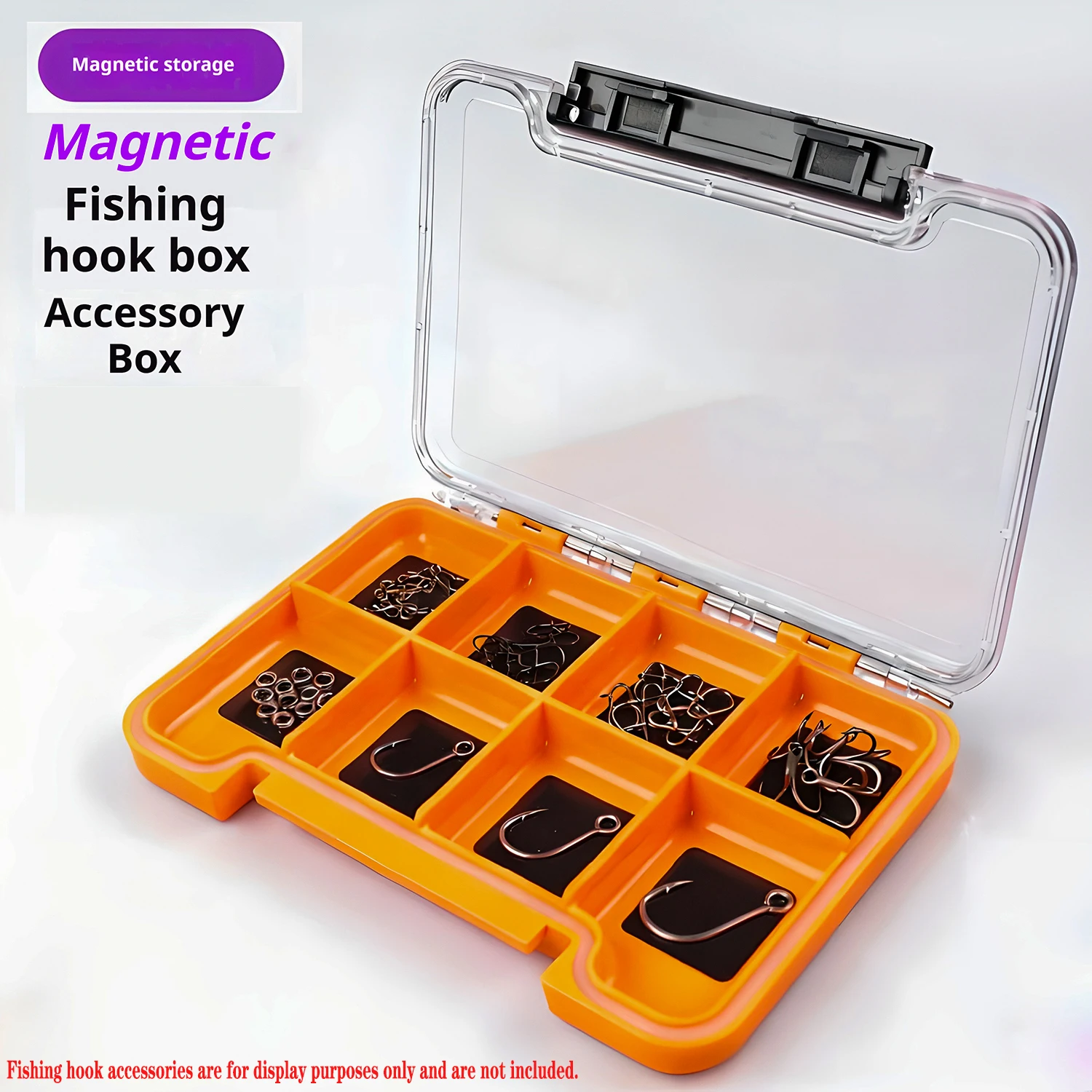 Angeln Tackle Box 8-12 Fächer Angeln Köder Köder Haken Lagerung Fall Angeln Organizer Werkzeuge Zubehör – Detail 7