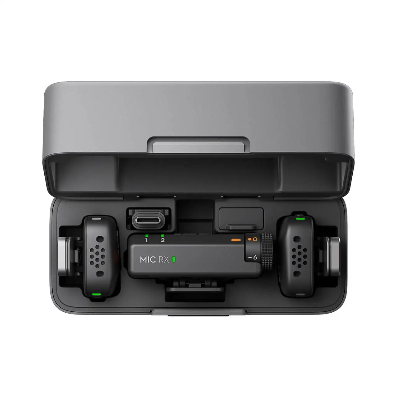 

DJw Mic Mini (2 TX + 1 RX + Charging Case) Wireless Microphone 48-Hour Operation W/ Case Two-Level Active Noise Cancelling