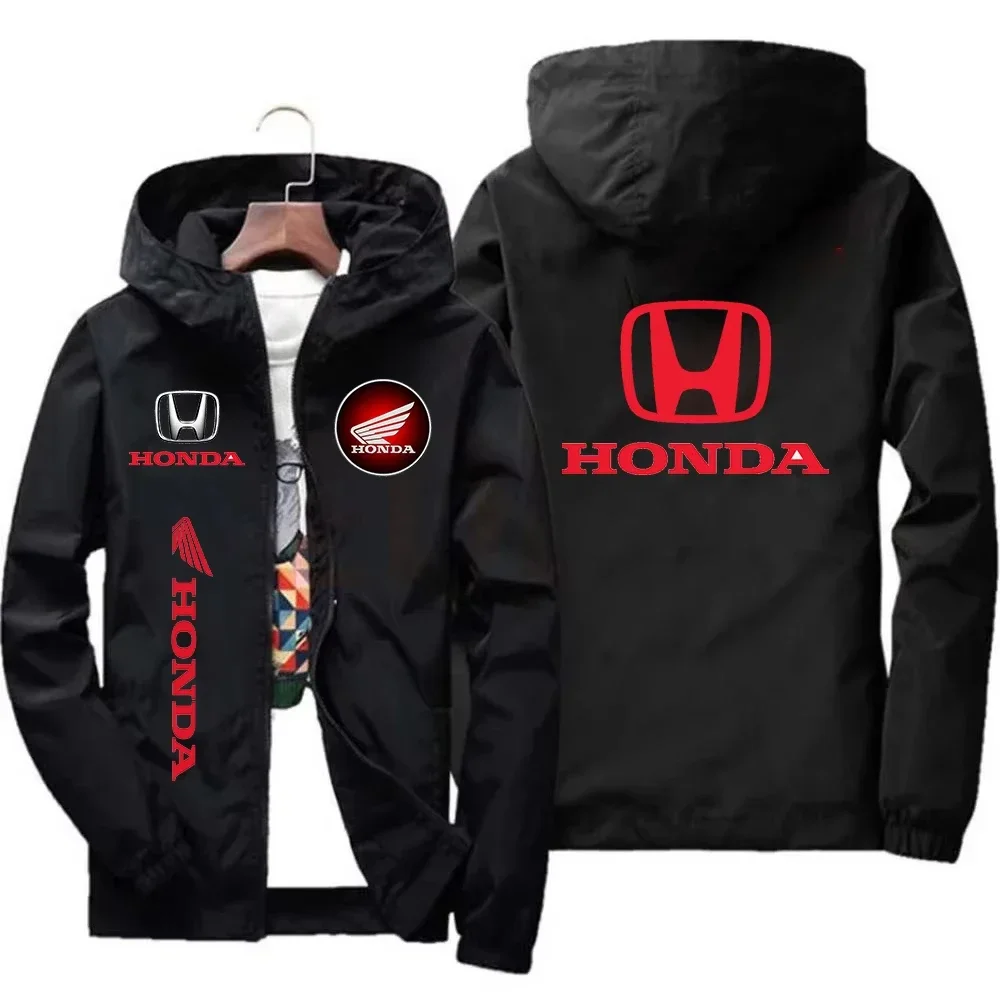 Chaqueta de moto con logotipo de Honda para hombre, chaqueta Honda personalizada para equipo de carreras, cazadora holgada deportiva para hombre
