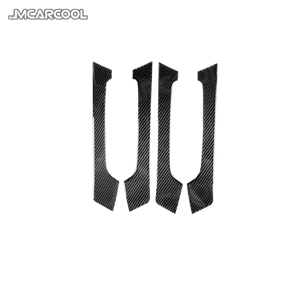 Car Door Interior Handle Carbon Fiber Trim Cover Stickers For Toyota Land Cruiser Prado 2010-2018 4 PCS/Set