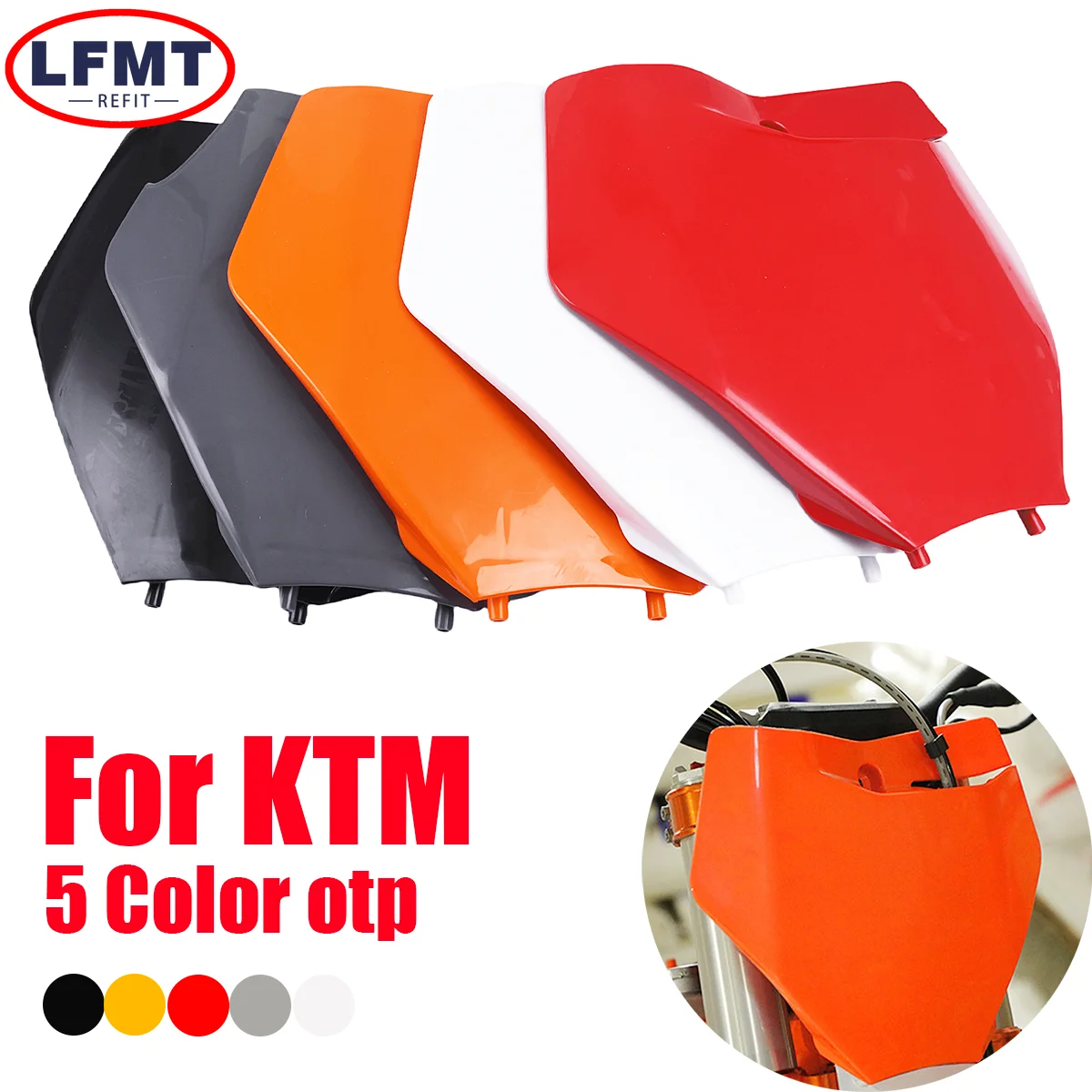 

For KTM EXC EXCF SX SXF XC XCF XCW XCFW TPI 150 250 300 350 450 500 2019 2020 2021 2022 Motorcycle Front Number Plate Card