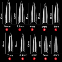 Puntas de uñas acrílicas francesas Stiletto 600 unids/bolsa