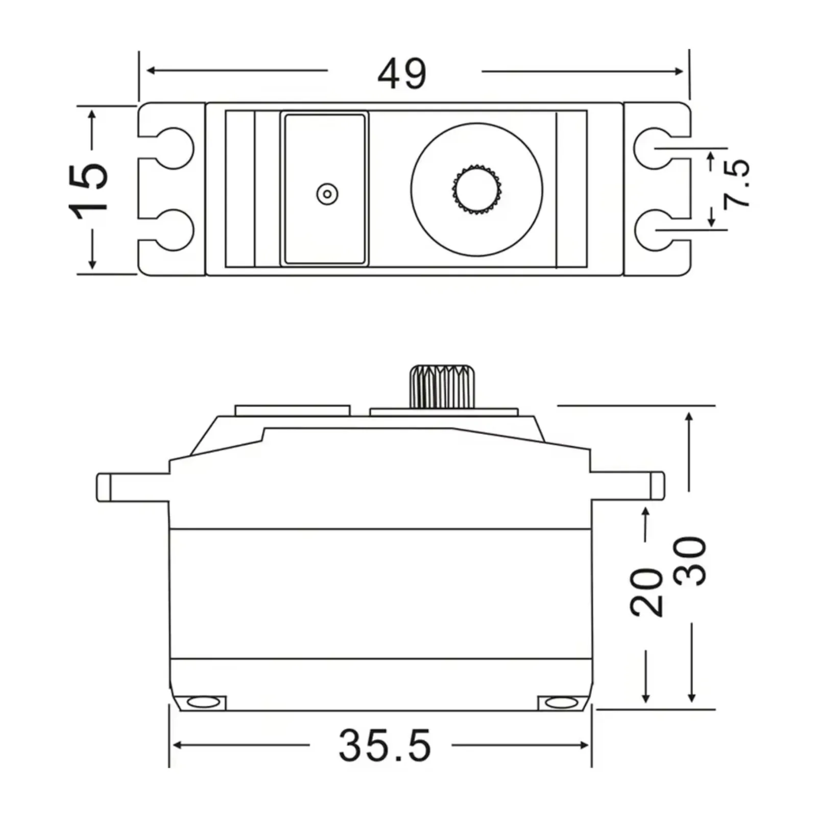 JX PDI-HV2545MG Digital Servo 4.5KG Coreless Motor 120° Metal Gear for 450 500 Helicopter Fixed Wing RC Car