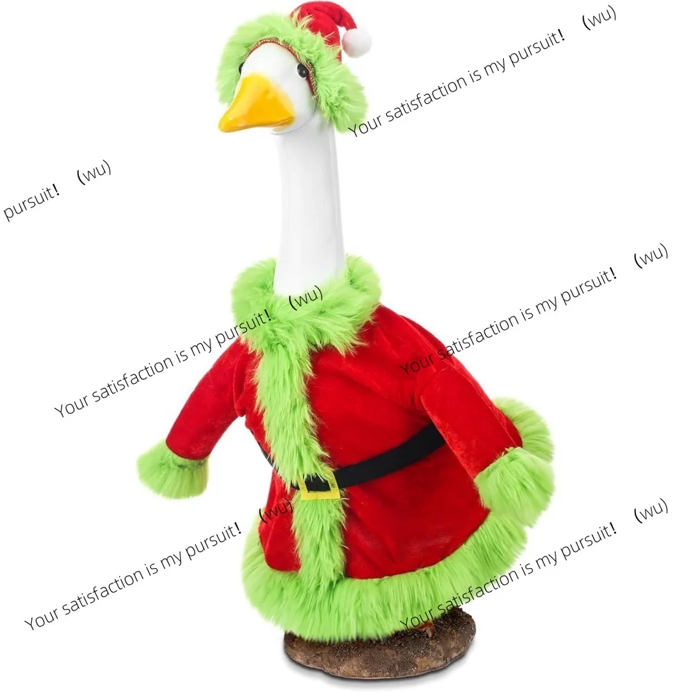 

Christmas Goose Pack 23 "Lawn Goose Decoration, Green Santa Costume, Porch Goose Decoration