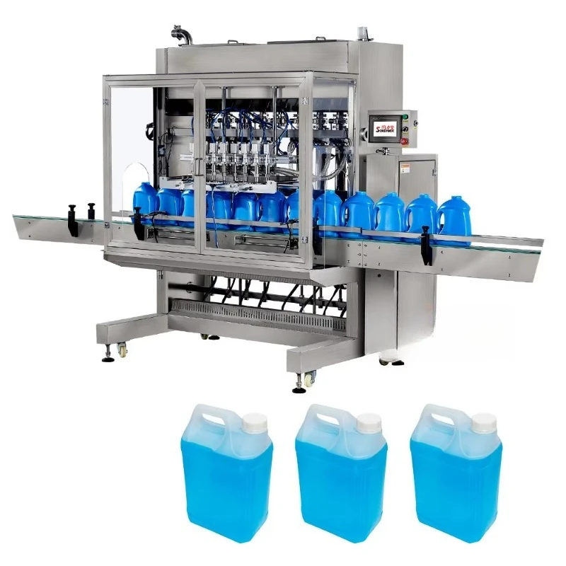 100-1000 ml full line paste 12 nozzle automatic linear gravity overflow filling machine for pesticide chemical liquids