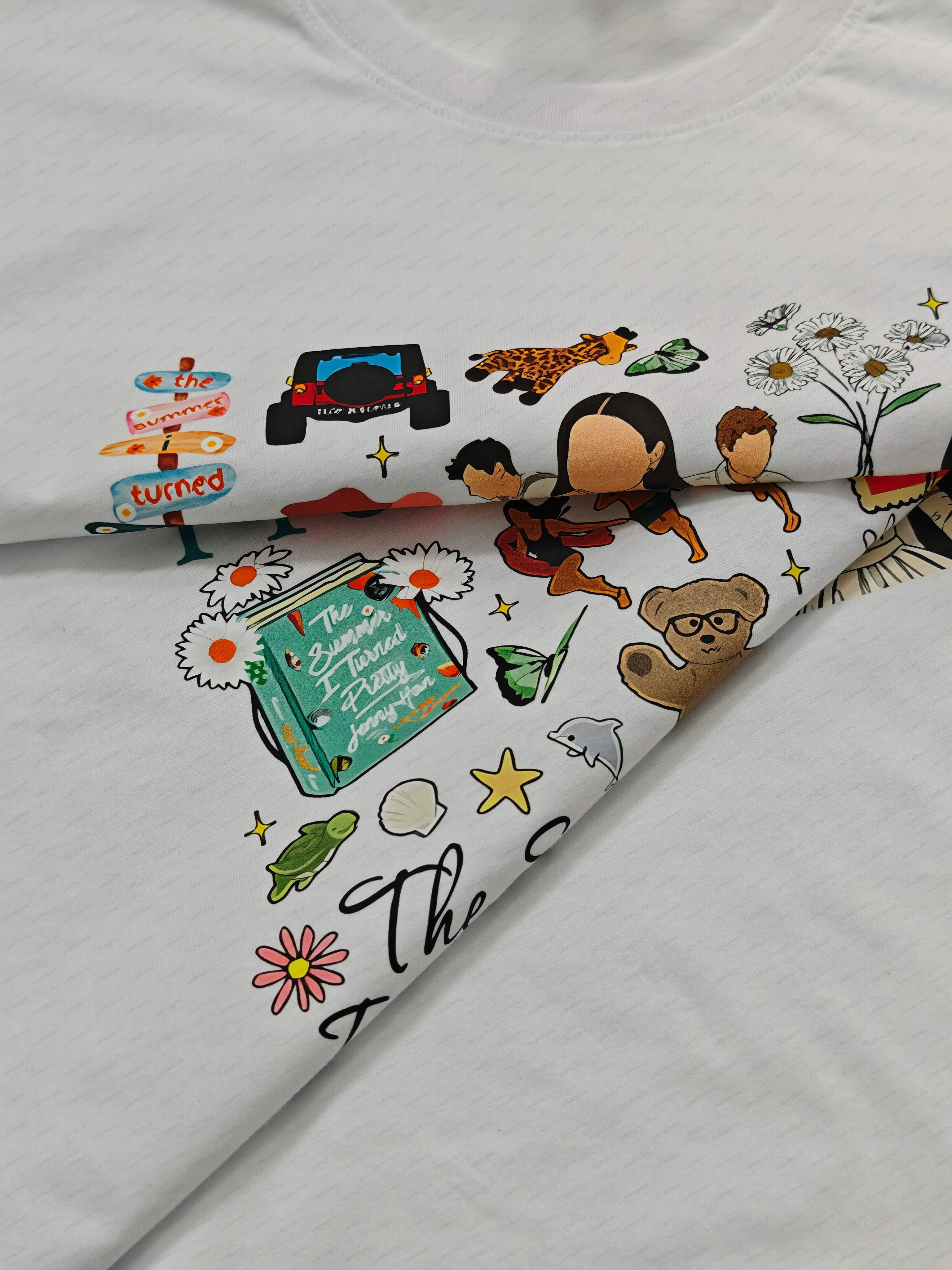 الصيف تحولت جميلة 3 فيلم امرأة الجرافيك تي شيرت أزياء عارضة خمر عطلة الشاطئ القطن تي شيرت الكبار الشارع الشهير