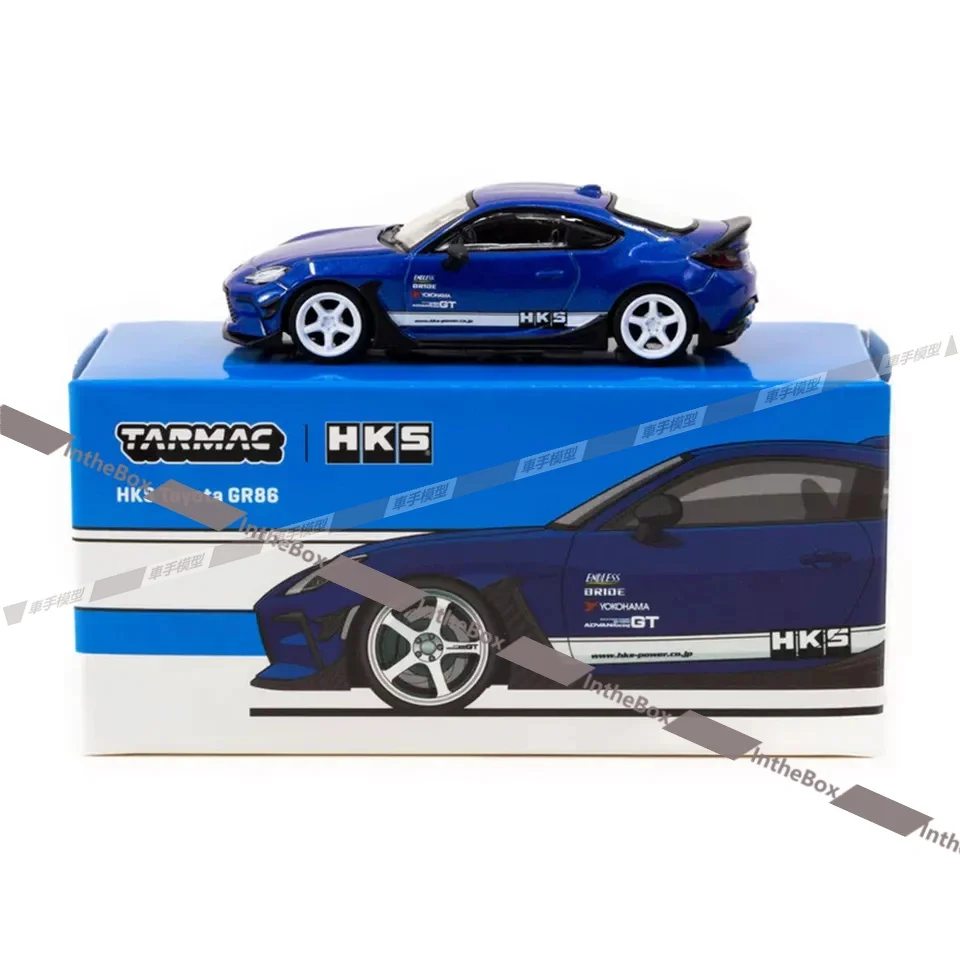 Tarmac Works 1/64 HKS GR86 Blue Metallic Diecast Scale Model Car Collection Limited Edition Hobby Toys