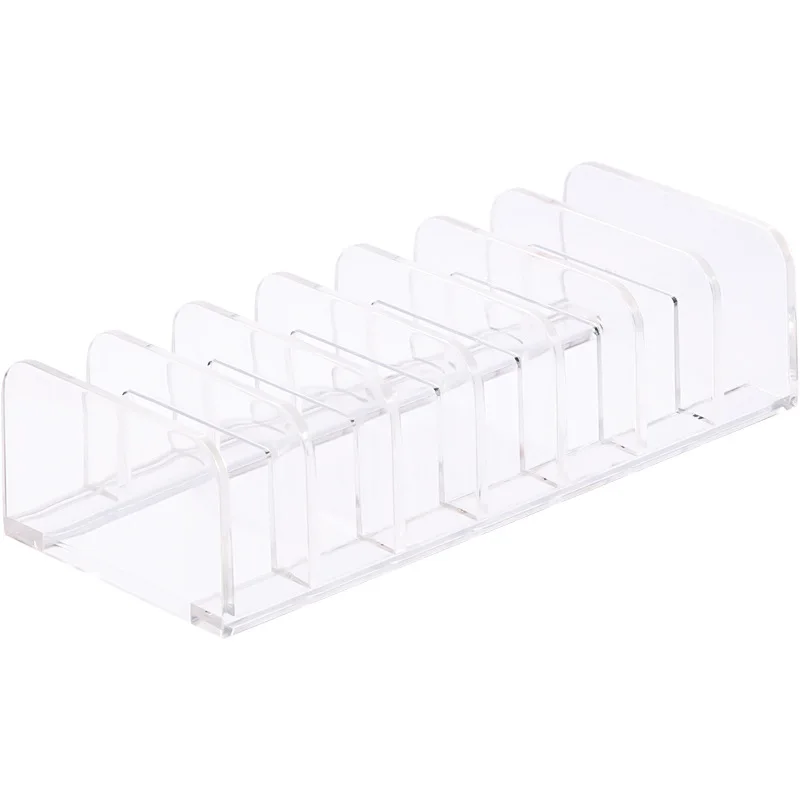 7cells Transparent Storage Box Eyeshadow Palette Organizer Acrylic Cosmetics Rack Makeup Tool Compartment Lipstick Desktop Shelf