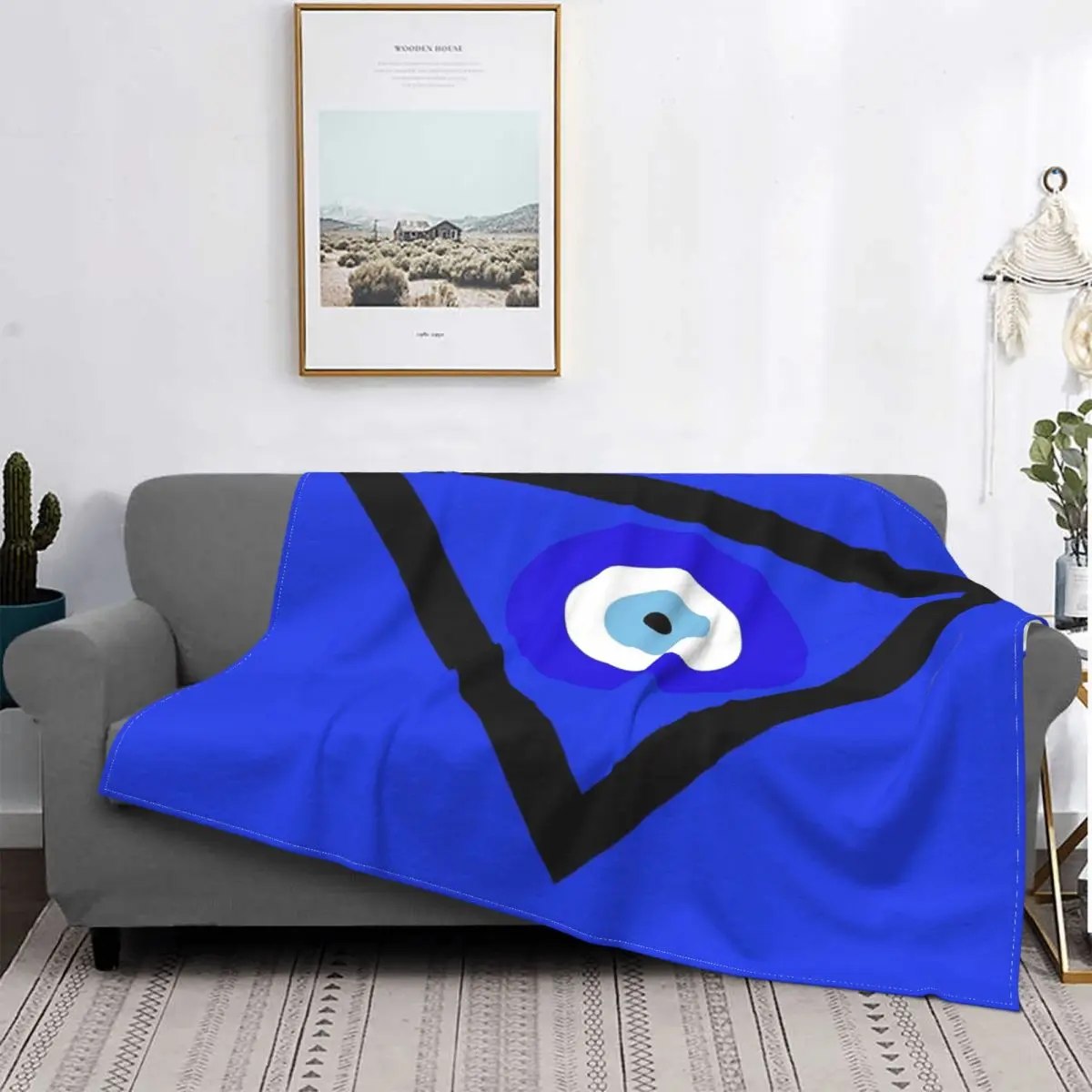 

Protección contra el mal de ojo con una manta de 23, colcha para cama A cuadros, manta de Anime A cuadros, manta de lana, textil