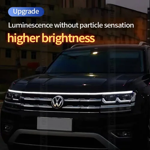 Imagen 2 del producto Tira de luces LED para capó de coche, luz diurna para Mitsubishi Asx, Lancer, Pajero, Outlander, L200, Delica, Eclipse, 12V