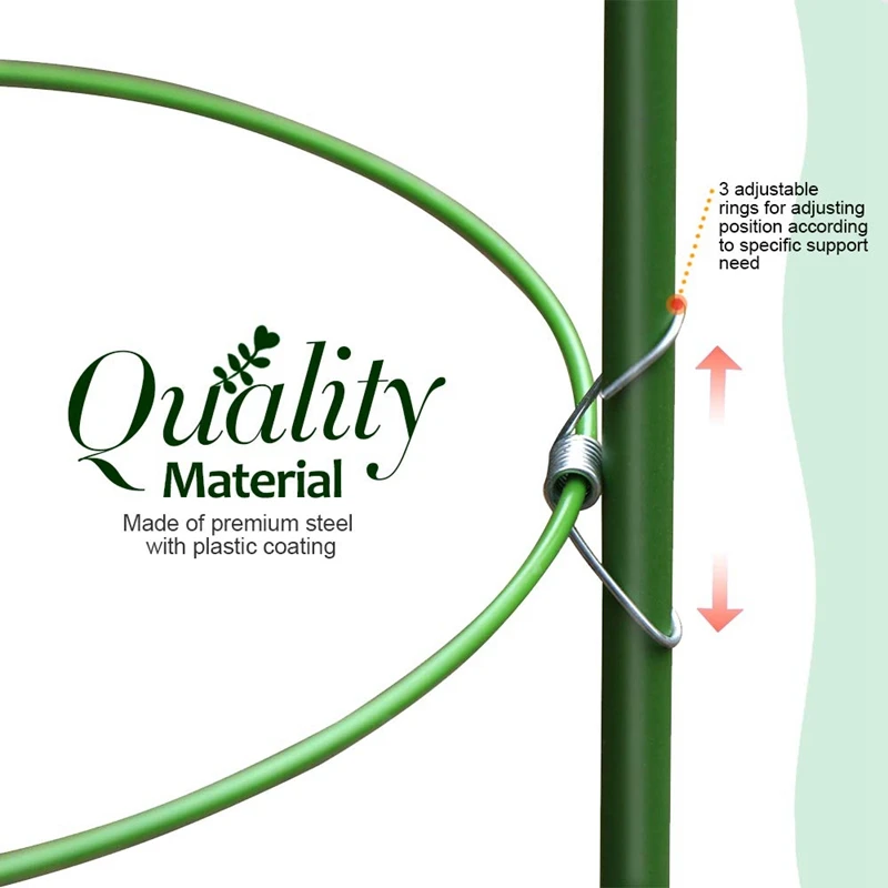 2-пакетная клетка для поддержки растений, металлическая устойчивая к ржавчине опора для садовых растений, кольцо для поддержки растений, опора для растений