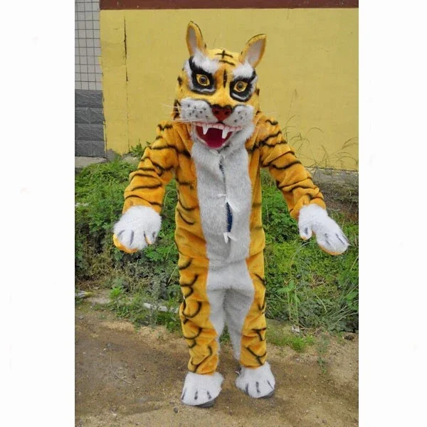 Christmas Tiger Adult Mascot Costume Unisex Cartoon Apparel Fancy Dress Halloween Mascot For Halloween Party Performance Drama