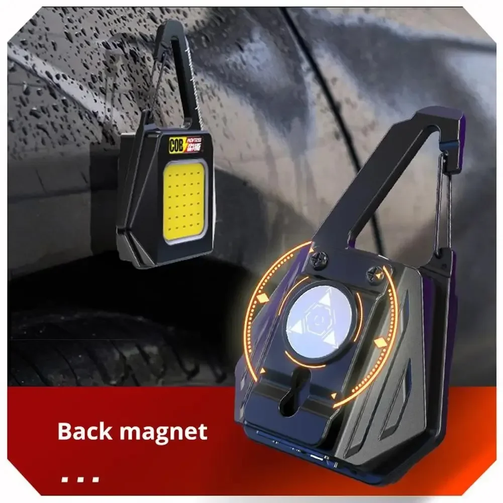 C5 Super Bright COB Keychain Work Light Rechargeable Keychain Torches Light with Scale Multifunctional Pocket Light Emergency
