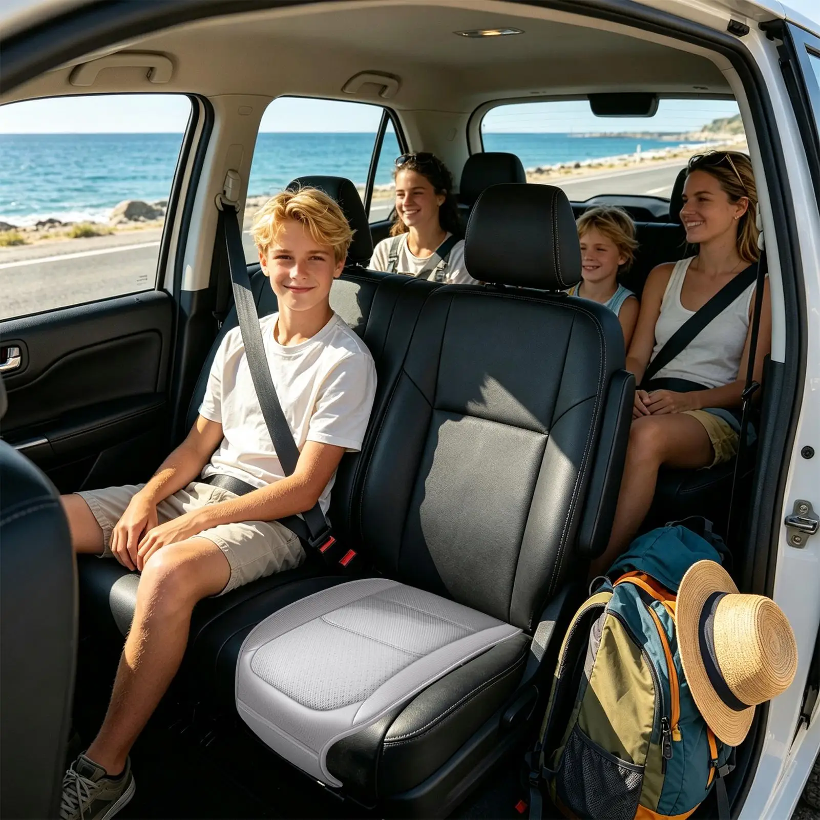 Ventilated Car Seat Cover Automatic Ventilated Breathable Powerful Fans Cooling Summer Driving Seat Cushion For Adults Lovers