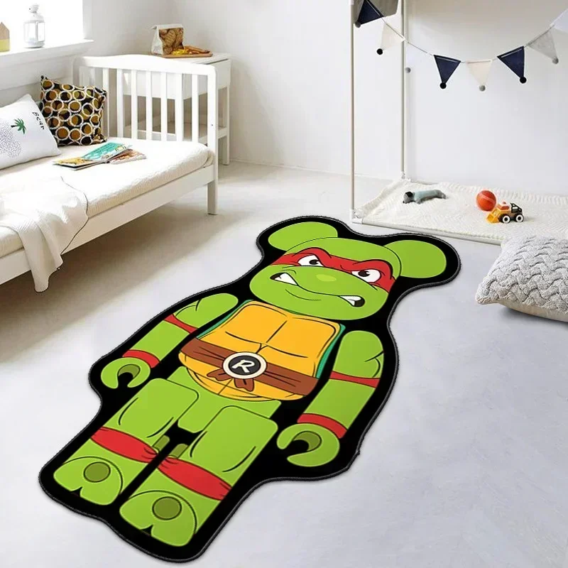 Anime Teenage Mutant Ninja Turtles Cartoon Carpet Irregular Rug Bedroom Decor Bedside Mat Non-slip Floor Mat Cosplay Doormat Toy - view 5