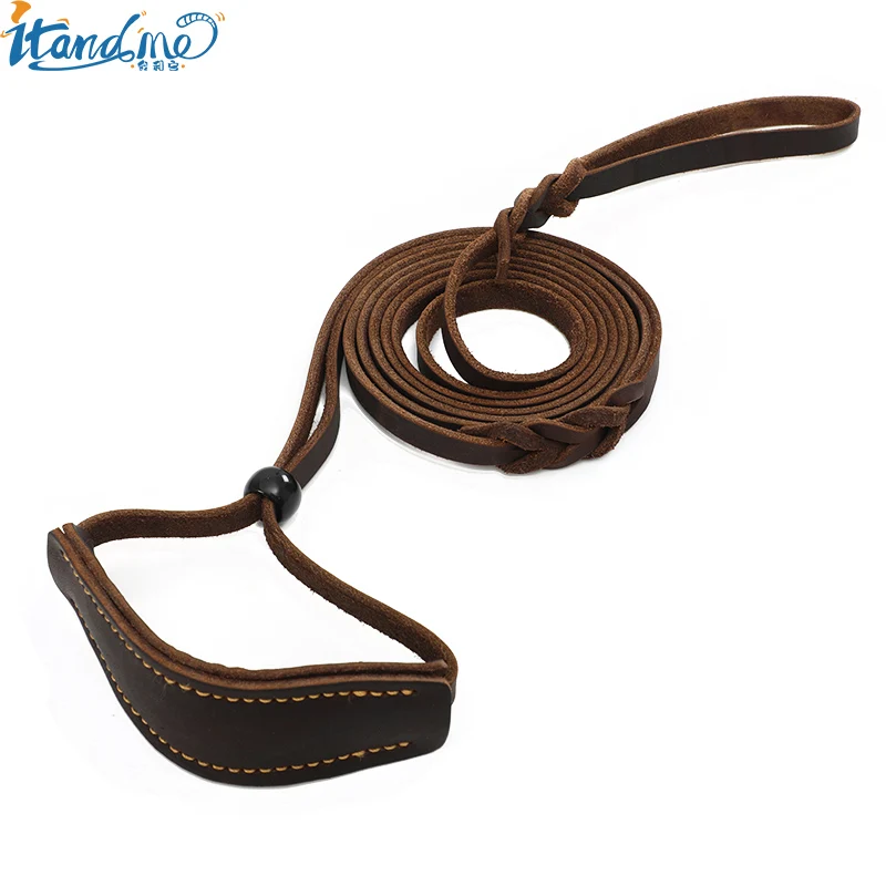 

Leather Dog Leash 2.5M Pitbull Dog Leash and Collar for Large Dogs Adjustable Collar Traning Leash for Dog Supplies