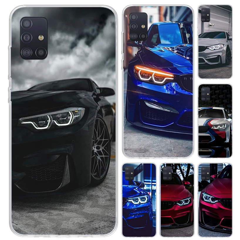 Blue Red Car for B-Bmw Phone Case for Samsung Galaxy A51 A50 A71 A70 A41 A40 A31 A30S A21S A20S A10S A20E A11 A01 A6 A7 A8 A9 Pl