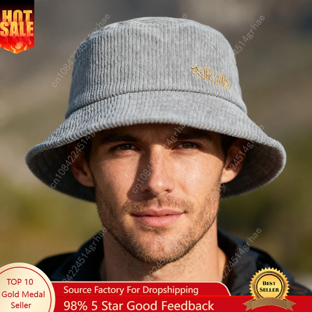 

1pc 'a' embroidery Corduroy Bucket Hat Breathable Sun Hat Unisex Outdoor Vacation Travel Foldable Fisherman Cap For Men & Women