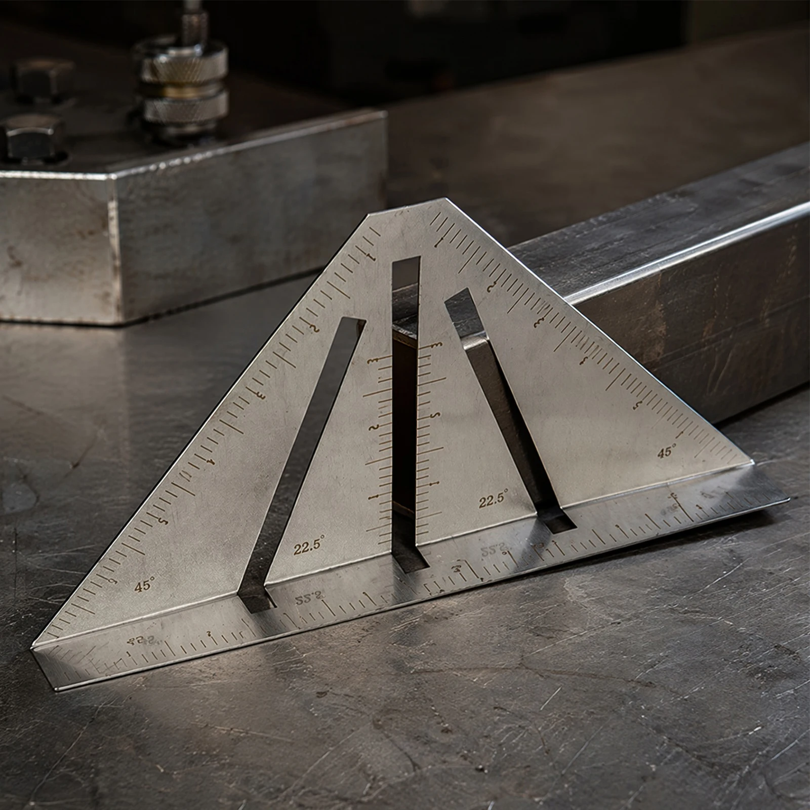 Metalworking Miter Square Ruler Multi-Functional Heavy Duty Miter Squares 45/90/22.5 Degree Angles for Metalworking Woodworking