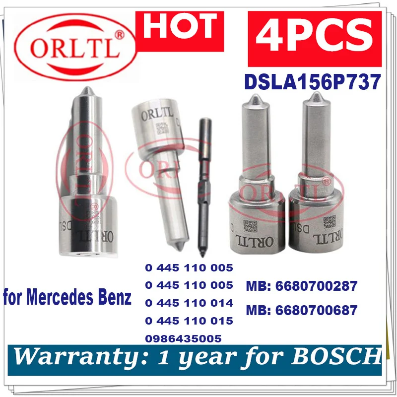 Nozzle DSLA156P737 0 433 175 164 0433175164 For 0445110014 0445110015 0445110005 0986435005 6680700287 6680700687 Nozzle 4PCS