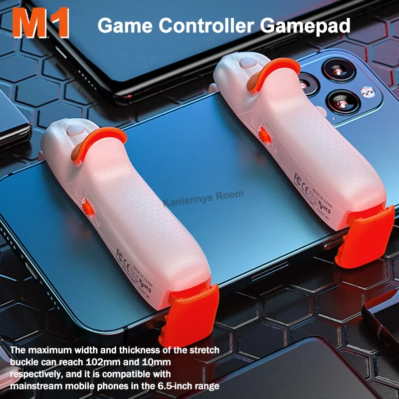 

M1 1/2pcs Mobile Shooting Gaming Vibration Button Triggers for Gamepad Pubg Game Controller Joystick Extended Handle Accessories