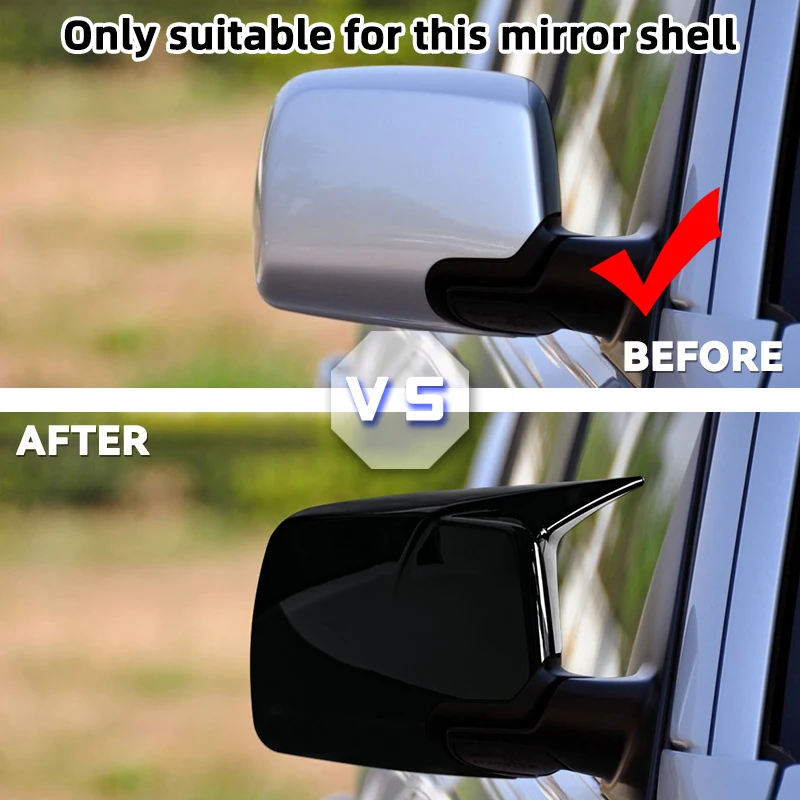 The rearview mirror cover trim For BMW X3 E83 2003-2010 models has a distinctive forged texture design