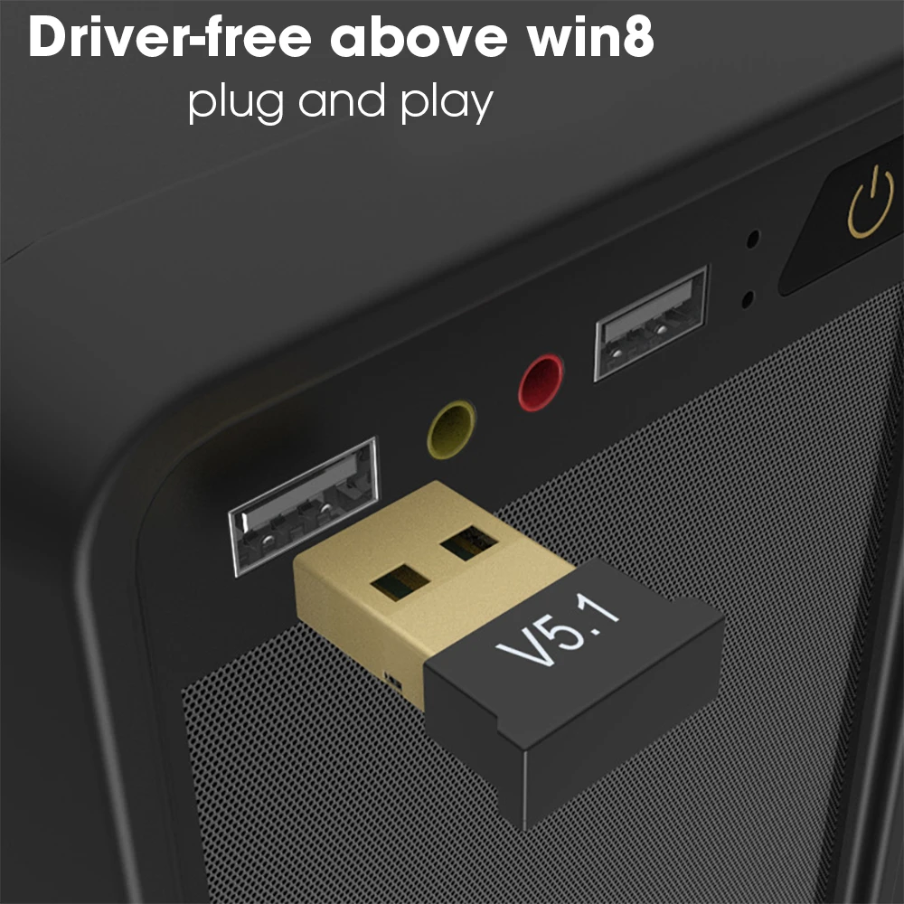 Wireless USB Bluetooth 5.1 5.0 Adapter Bluetooth Transmitter Receiver Audio Dongle for Computer PC Laptop Keyboard Mouse Printer