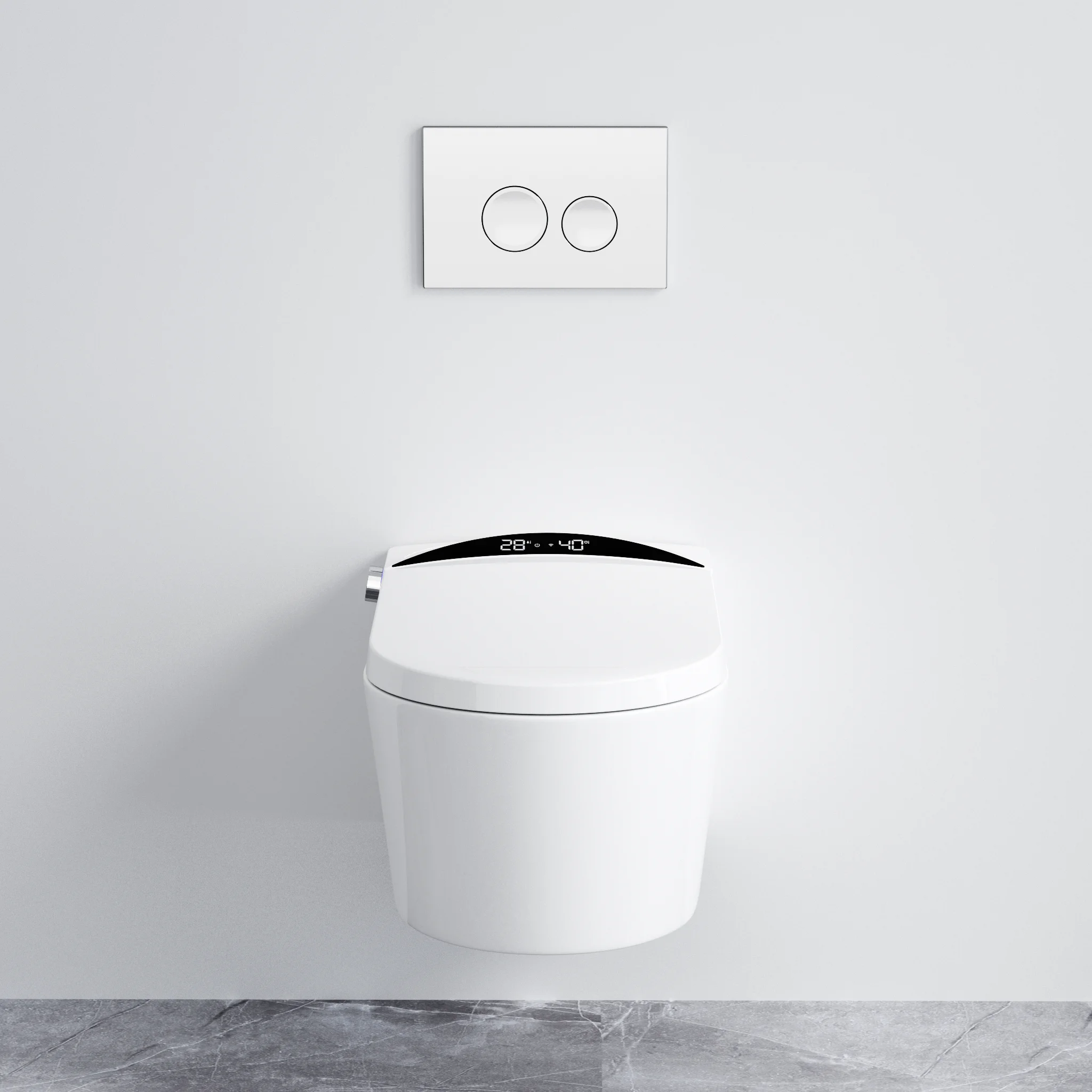 Modern Bathroom Decoration Ceramic Body Toilet Wc Intelligent Automatic Wc Wall Hung Smart Toilet