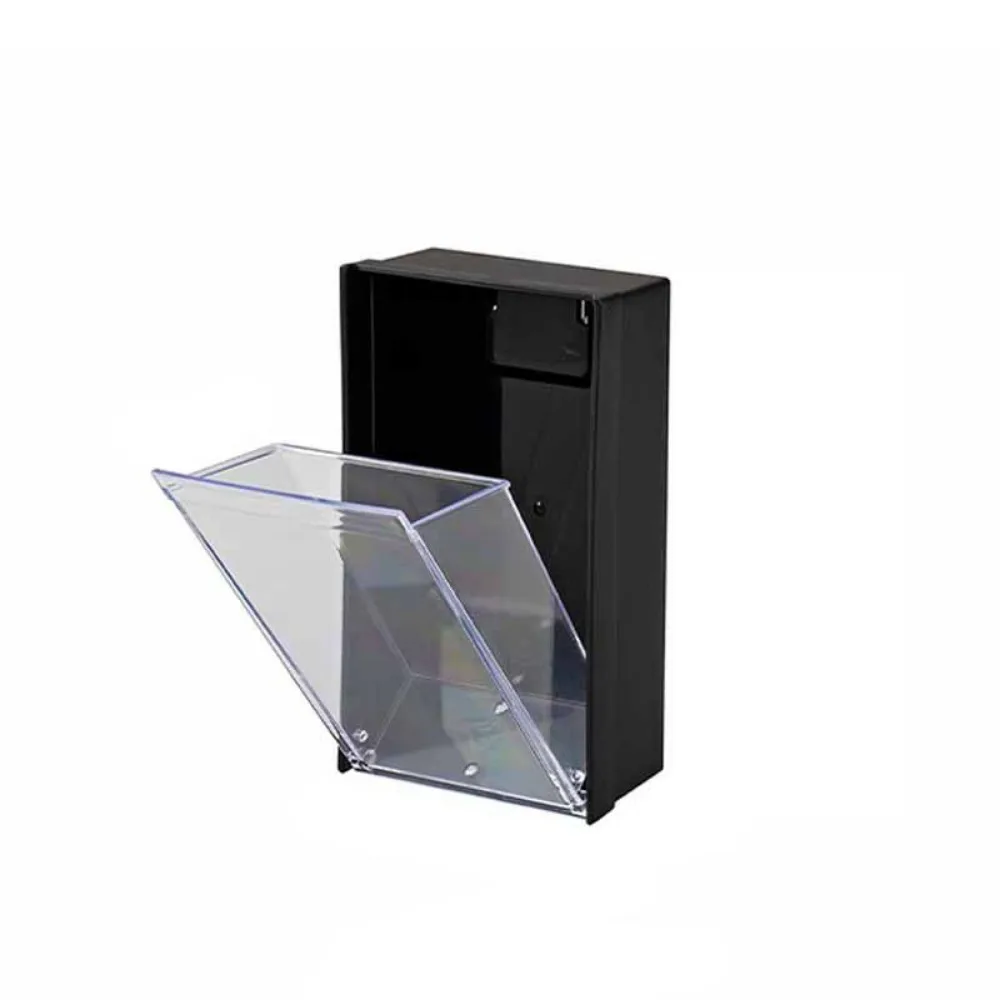 

Plastic Magnetic Storage Box Space Saving Dustproof Wall Mounted Storage Boxes with Transparent Lid Square Cotton Pad Holder