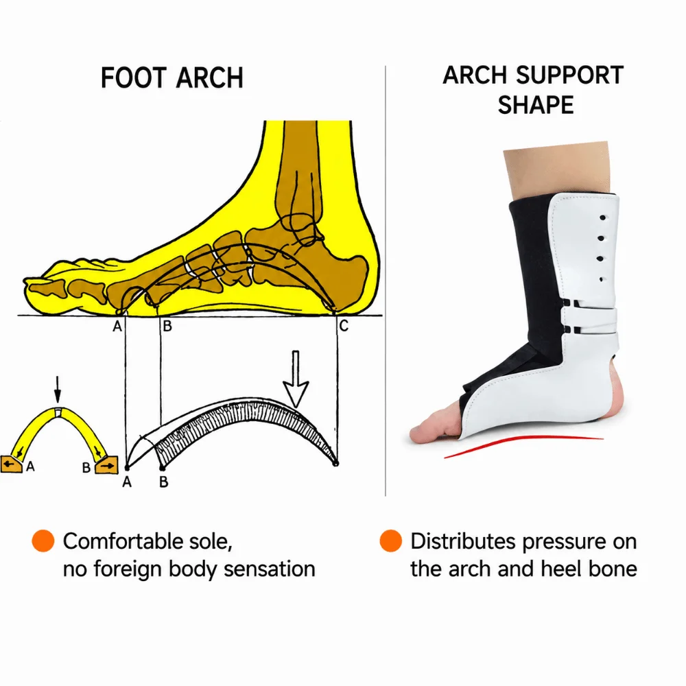 Adjustable Drop Foot Orthosis Breathable Left Right Ankle Brace Rigid Shell Walking Wearable Foot Drop Splint
