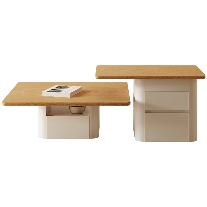 

Solid wood design 2023 high quality living room furniture coffee table set with storage TV bracket unit