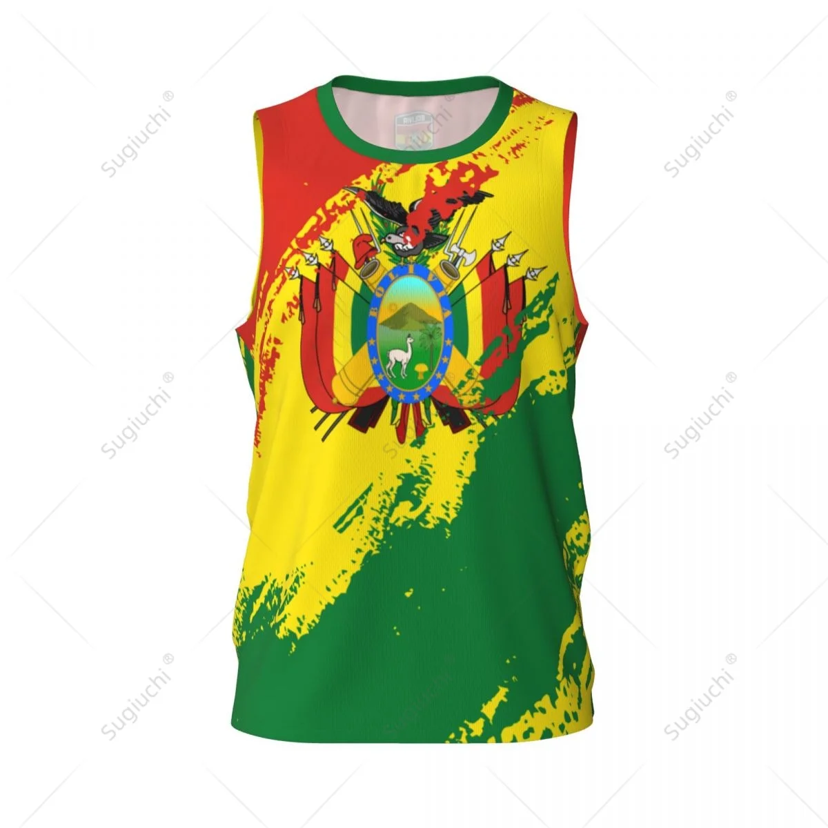 Men Basketball Sports Bolivia Flag Running Fitness Multifunction Jersey Sleeveless shirt Custom Name Nunber Exclusive