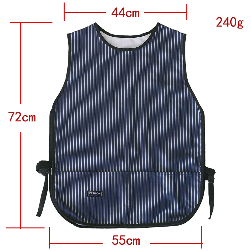 Tablier gilet rayé Simple et à la mode, imperméable et sans fer, vêtements de travail amples, épais, grande taille, bavoir Durable H1