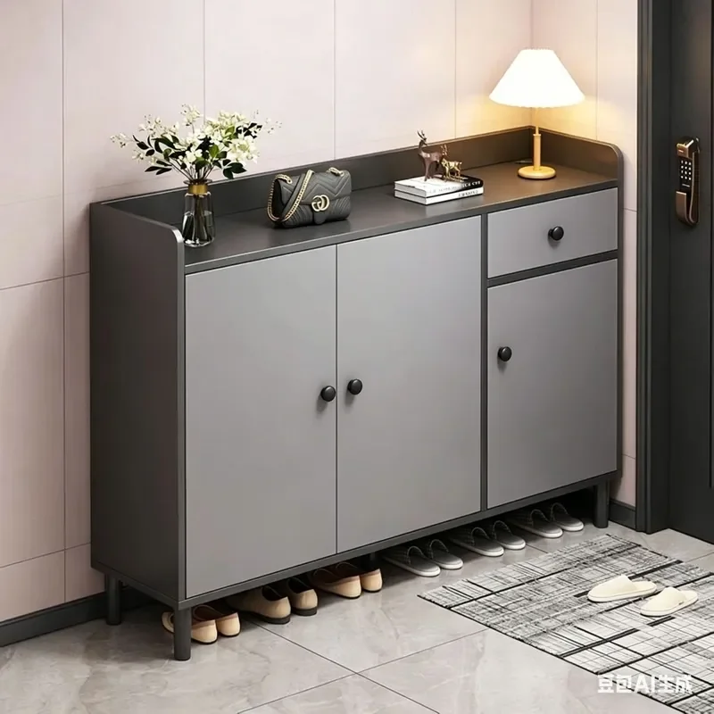 Large Capacity Shoe Cabinet for Entryway Hallway Multi Functional Storage Locker Household Door Porch Rack Popular Design