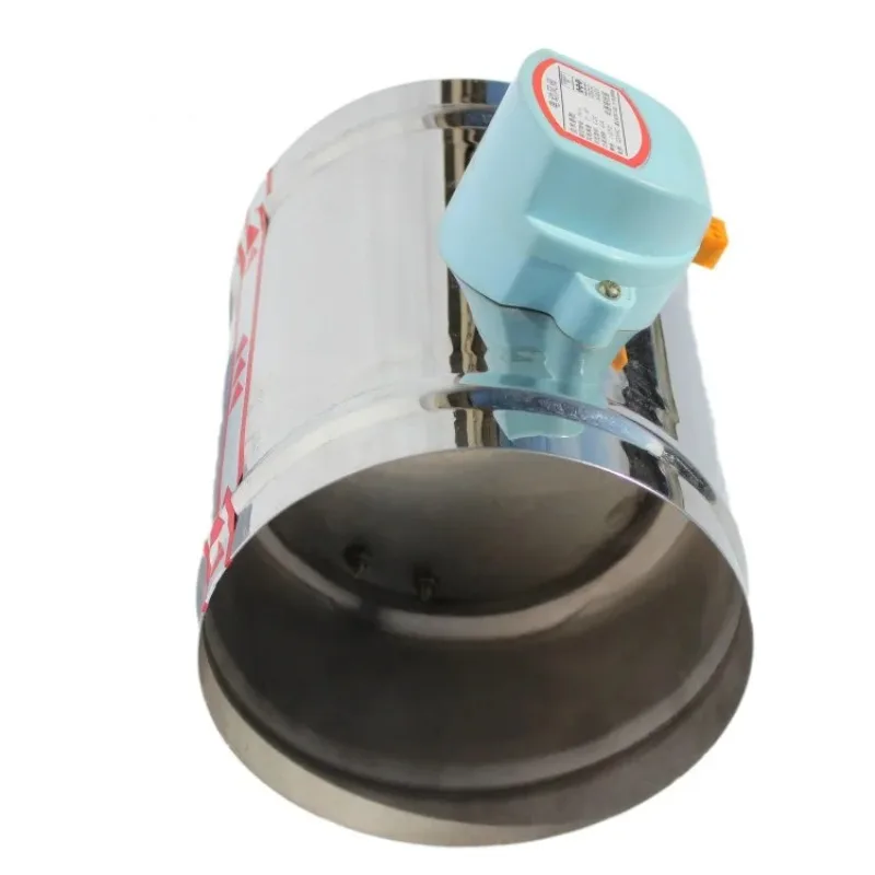125mm Stainless Steel Motorized Air Damper HVAC Duct Ventilation Pipe Flow Control Valve 220V