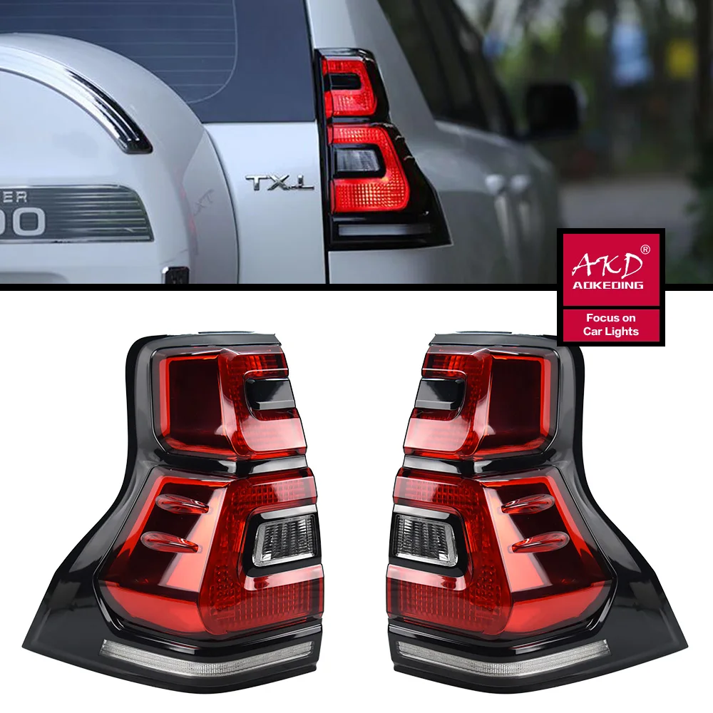 Taillight For 10-22 Land Cruiser Prado Tail Lights With Sequential Turn Signal no Animation Brake Parking Lighthouse Facelift