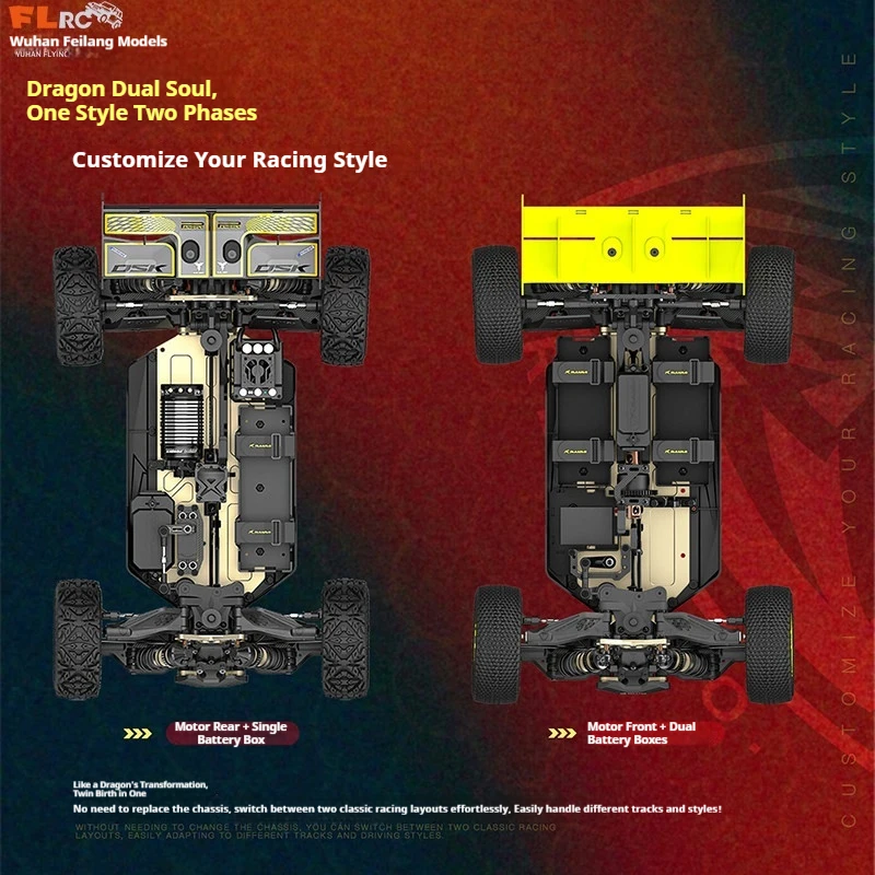 RLAPLA 1/8 Professional Competition RC Buggy DSK Dragon Scale Knight 6S Brushless Off Road Remote Control Car For Adult  2026