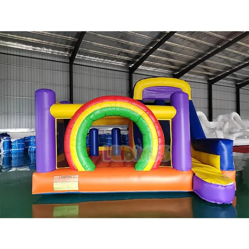Commercial Rainbow Inflatable Ring Bounce House Circle Kids Inflatable Jumping Castle Inflatable Jumper Bouncy Castle Bouncer