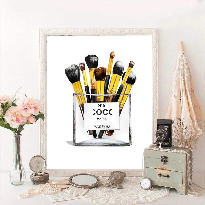 Eyelashes Fashion Print Wall Art Decor , Modern Minimalist Beauty Product Lashes Poster Canvas Painting Girl Room Makeup Art