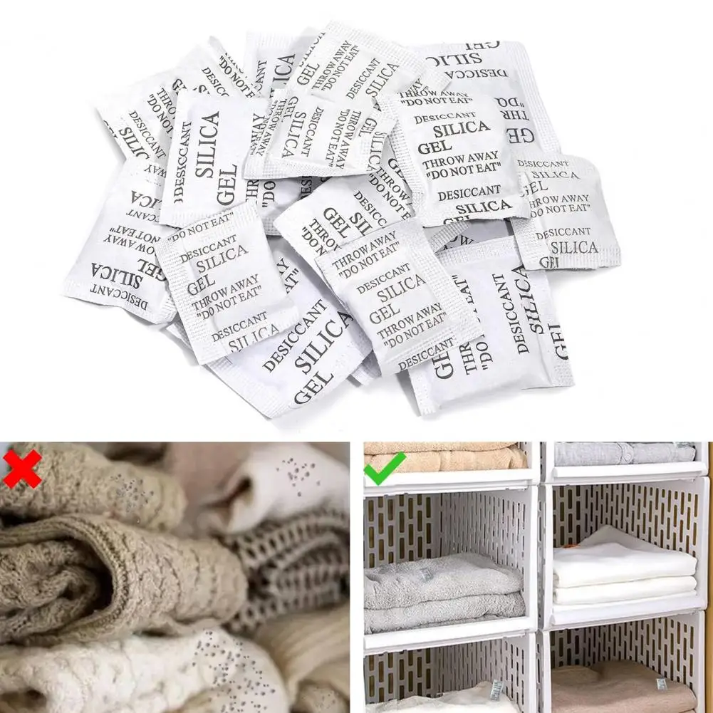 Silica Gel Packets 50pcs Silica Gel Desiccant Packs for Electronics Jewelry Cameras – Moisture Absorbers Anti-humidity