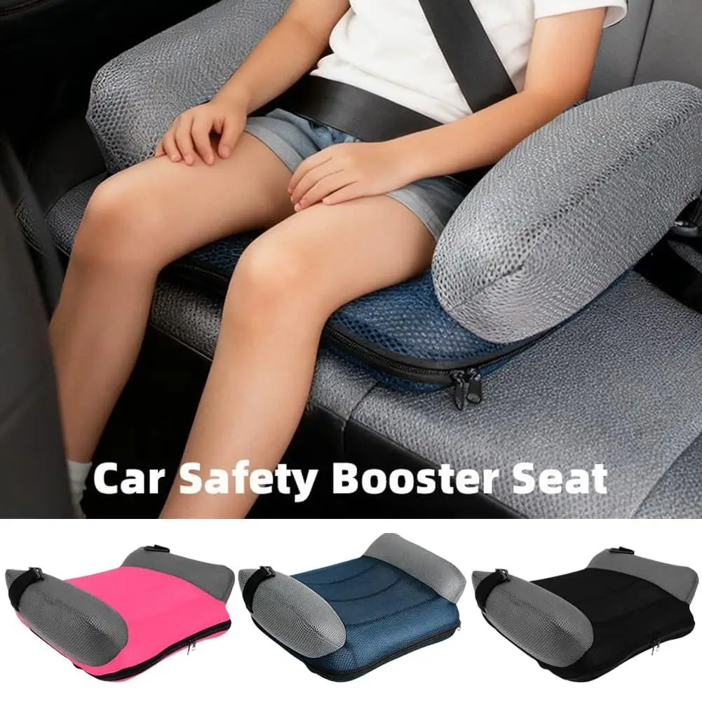Portable Travel Inflatable Car Booster Seat for Kids PVC Cushion with Storage Bag Comfort Safety Narrow Backless Universal Fit view 5