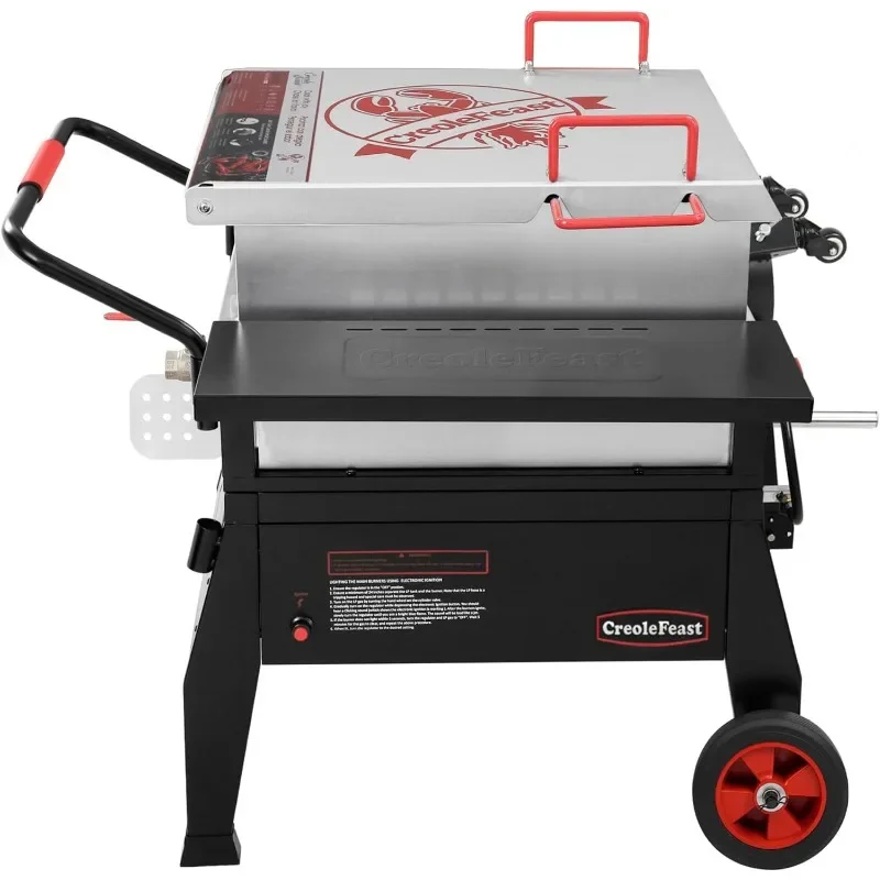 

90 QT Crawfish Boiler, Outdoor Single Sack Propane Gas Cooker with Folding Cylinder Mounting Bracket