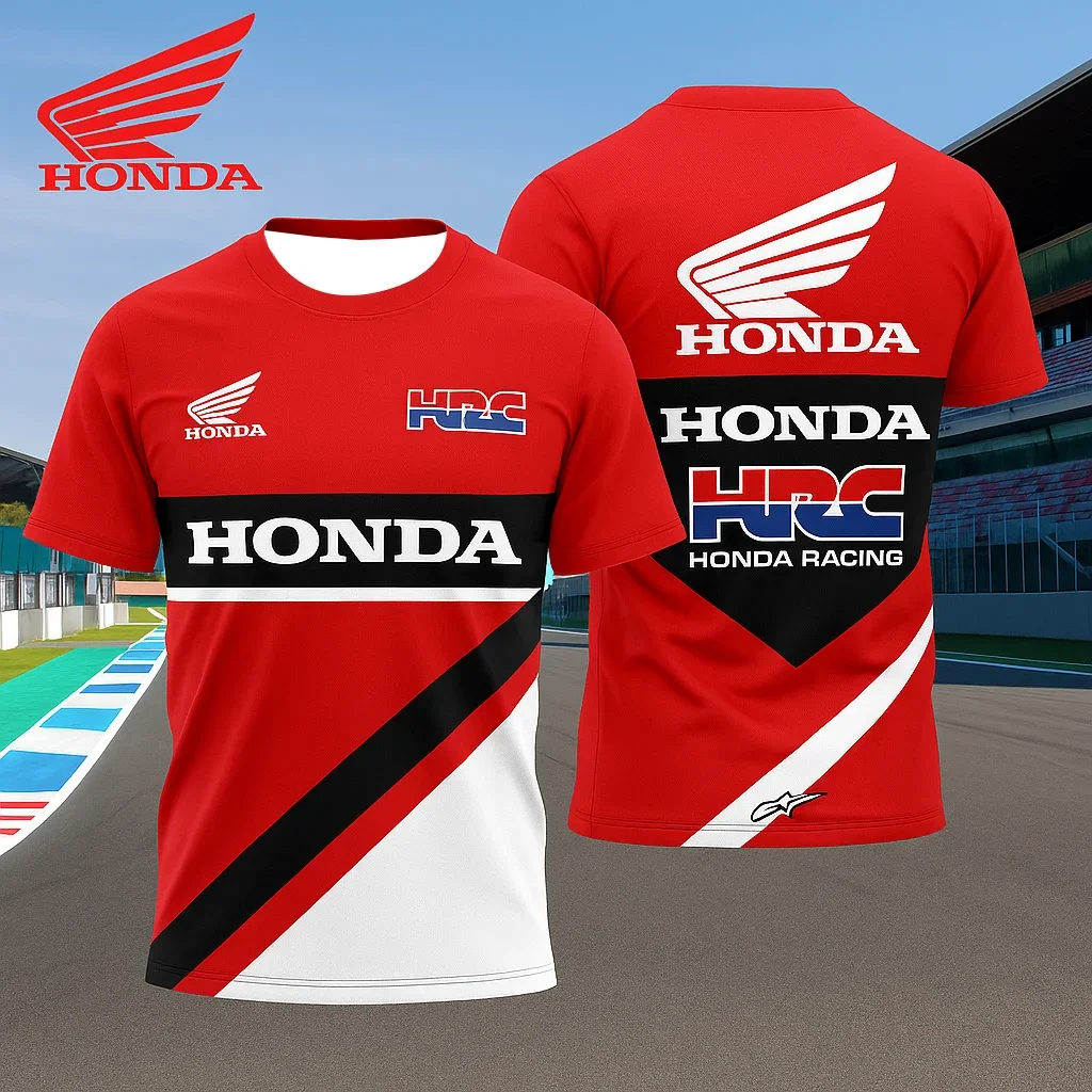 

2025 HONDA HRC Motorcycle Tops Logo Printed Men and Women T-shirts Made of 140g Mesh Fabric, Designed in an Intelligent Factory