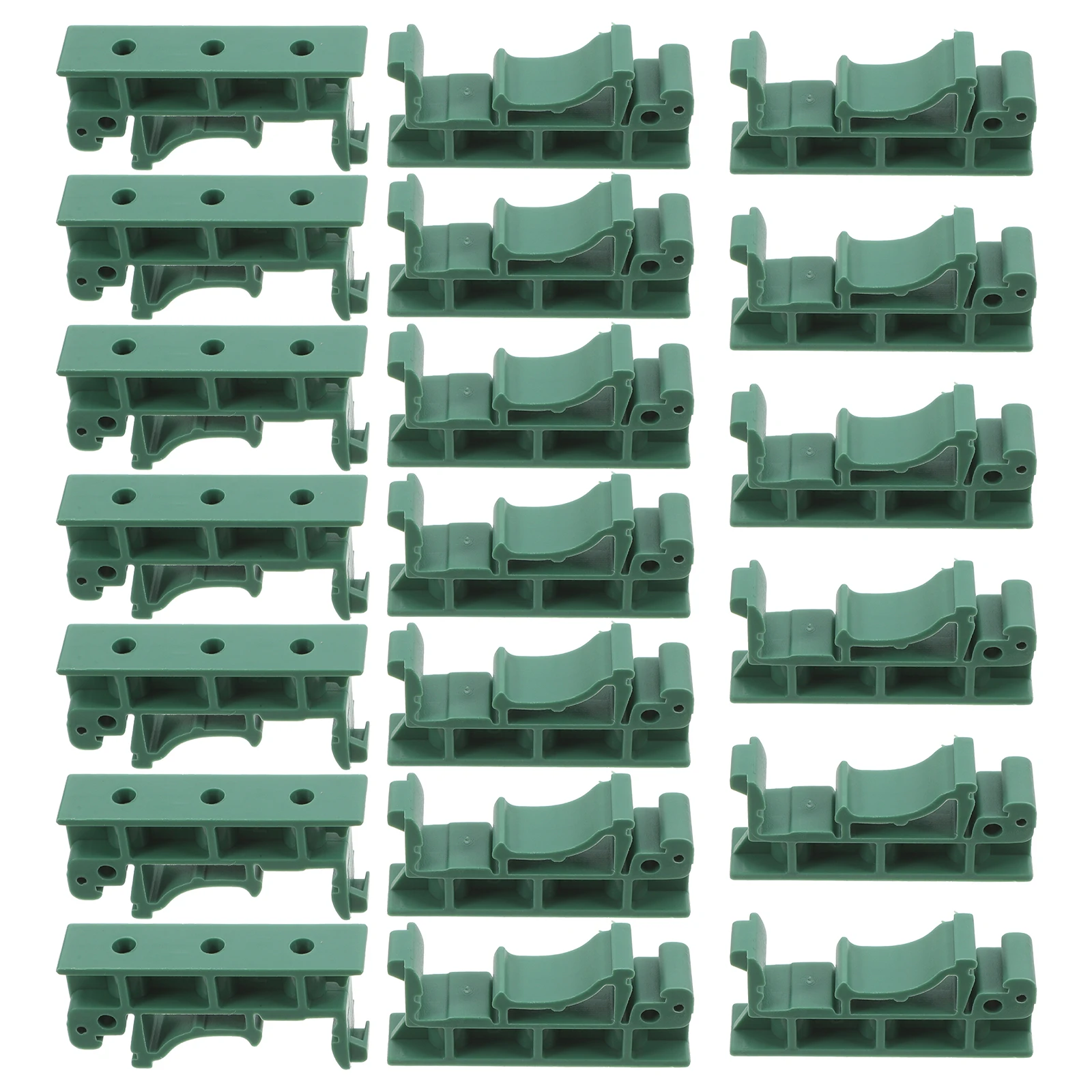 

20Pcs Rail Mounting Brackets Durable Plastic Easy Installation Secure Fit for Furniture and Mechanical Rails Guide Mounting
