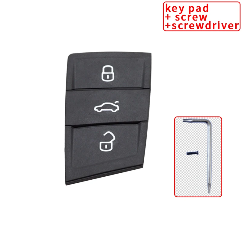 Xinyuexin Glänzendes Metallteil Tastatur für VW Gollf 7 MK7 für Skoda Octavia A7 für Seat Remote Keyless Auto Metallteil für Golf Mk7