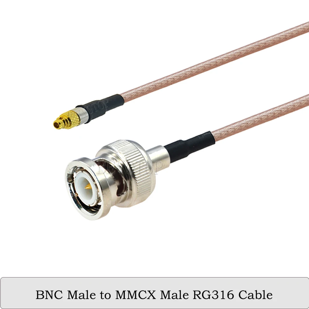 1Pcs RG-316 BNC Male to MMCX Male/Female Straight/Right Angle RG316 50 Ohm Pigtail RF Coax Extension Cable Coaxial Jumper Cord