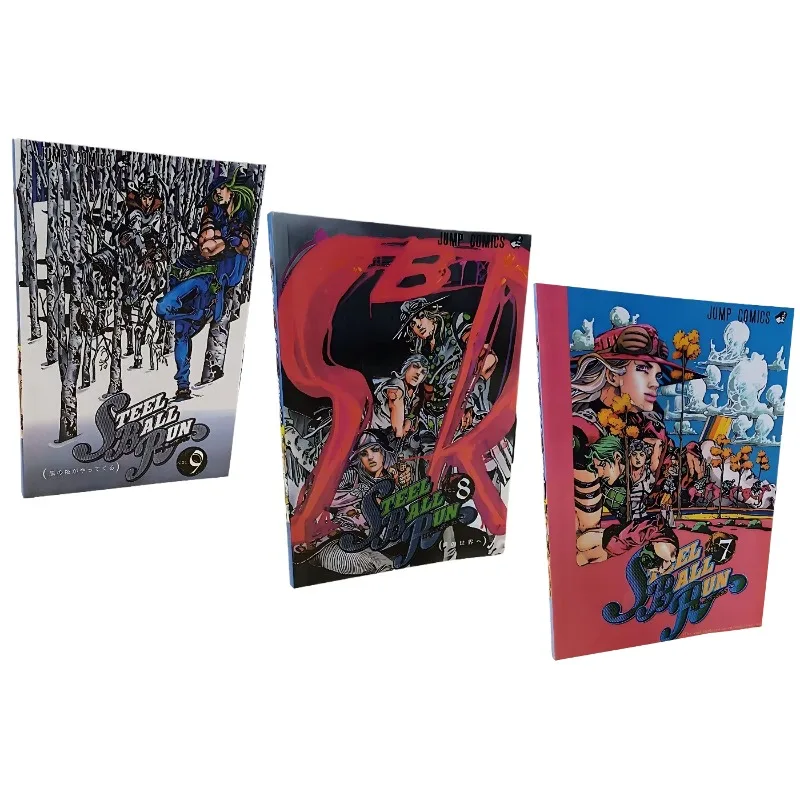 

Steel Ball Run Manga Book Vol.7-9 JOJO's Bizarre Adventure Part7 Japanese Youth Comic Books English Comic Books
