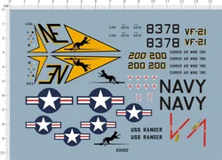 Decal for US Air Force USAF F-4 Phantom VF-21 Fighter Model Kit 63092