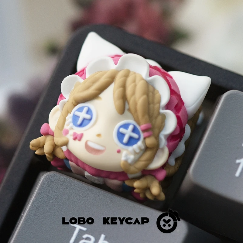 Juego Identity V Keycaps perfumista jardinero Seer Mercenario lindo DIY teclado accesorios Cosplay Doujin regalos para hombres y mujeres